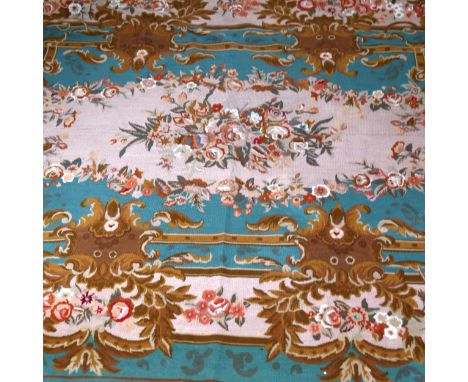 A large machine embroidered tapestry panel 