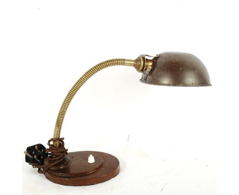 A Vintage spring anglepoise desk lamp, and another resin lamp base (2) 