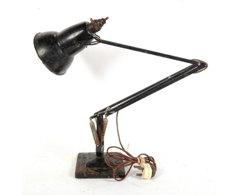 A Vintage Herbert Terry black anglepoise desk lamp 
