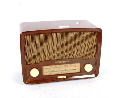 A Vintage Radio Rentals Bakelite valve radio 