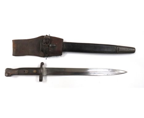 British P1888 MKI 2nd Type Metford Bayonet 12 inch, double edged blade. &nbsp;Forte with various Ordnance stamps and dates. &