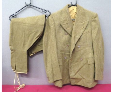 Scarce WW2 Officer's Khaki Undress Reefer Jacket khaki, woollen, double breasted, open collar tunic. &nbsp;Lower, hidden pock
