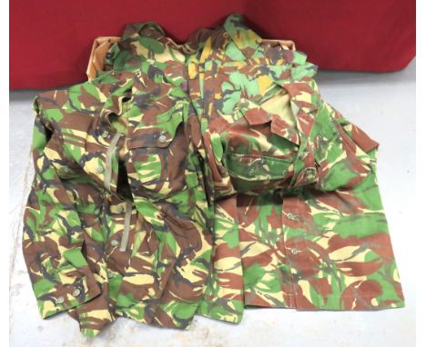 Selection Of Vintage DPM Camouflaged Clothing including 9 x pairs of DPM camouflaged trousers with side leg pockets ... 8 x D