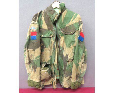 1959 Pattern Denison Airborne Smock Dated 1963 brown, tan and green camouflaged jacket. &nbsp;Full front zip. &nbsp;Patch che