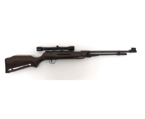 Chinese Produced "B3" Underlever Air Rifle .177, 17 1/2 inch, blackened, fixed barrel. &nbsp;Front hooded sight. &nbsp;Lower 