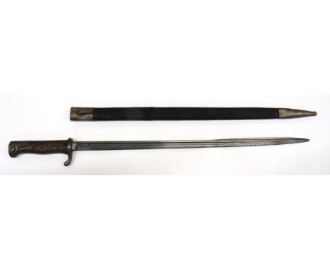 Imperial German Seitengewehr M1898 Bayonet Regimentally Marked 20 1/2 inch, single edged, quill point blade. &nbsp;Narrow ful