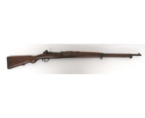 Deactivated Turkish Contract Mauser Rifle Dated 1941 8mm, 29 1/4 inch, blackened barrel with front blade sight. &nbsp;Rear la