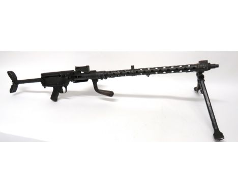 Deactivated German Contract MG13 Machine Gun Dated 1938 7.92 mm, 28 inch barrel. &nbsp;Pierced hole blackened shroud. &nbsp;F