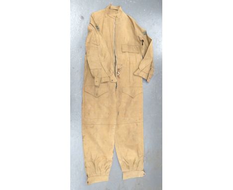 WW2 Dispatch Rider's Waterproof Oversuit khaki, rubberised canvas suit. &nbsp;Short stand collar. &nbsp;Full front zip. &nbsp