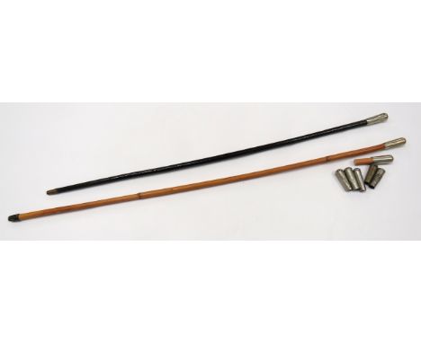 Eight Various Swagger Sticks And Tops Only consisting 2 x white metal thimble top 1. GCR WAFF, complete with canes ... Top on