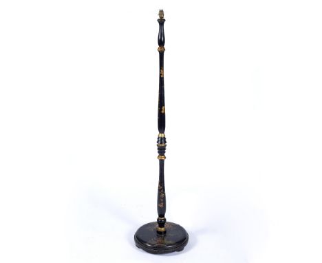 Painted standard lamp with Chinese figures, circa 1930, 154cm high Provenance: Long Court, Randwick, Glos
