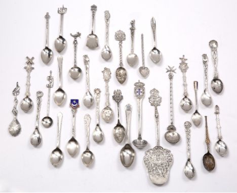 Two Scottish Provincial silver teaspoons  by Robert Lindsay of Oban, Iona cross finial example bearing marks for Robert Linds