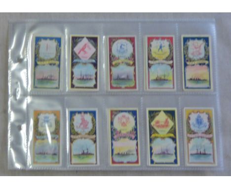 R & J Hill Ltd Battleships & Crests 1901 set 25/25 EX