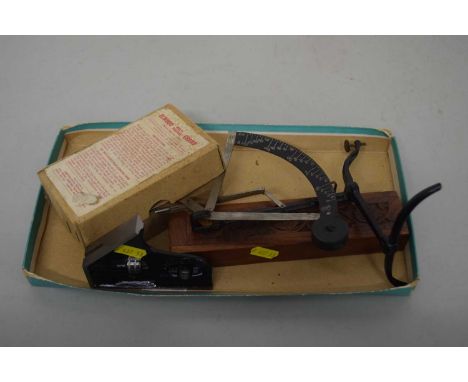 Mixed Lot: Elwood Cramp, an Indian hardwood box, vintage table top scales etc