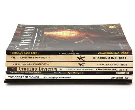 H.P. Lovecraft Cthulhu Softback Roleplaying Books by Chaosium. Based on the work of HP Lovecraft the American Horror writer. 