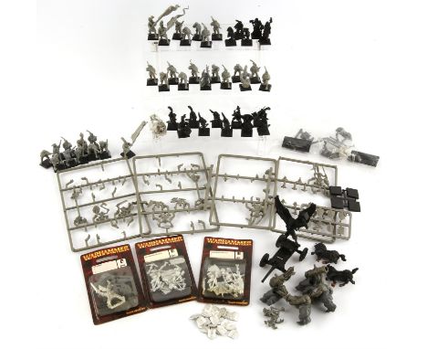 Empire of Man Collection. Warhammer. Including an Empire Imperial Altar built and with black base coat, Wizard and another wh