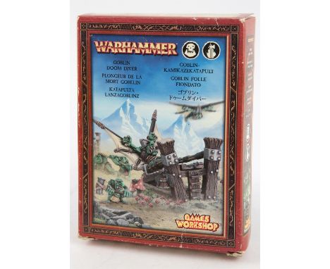 Orcs & Goblins Goblin Doom Diver Catapult Games Workshop Citadel Minatures. Warhammer Fantasy Battles. Opened, unmade and app