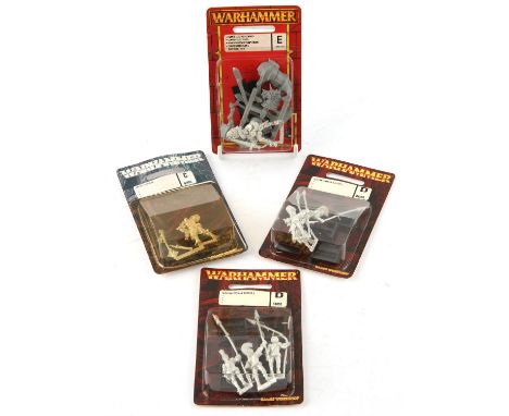 Four Empire of Man Blister Packs. Warhammer, Citadel Miniatures for Games Workshop. Including Empire Elector Count (E 80-35),