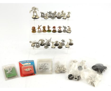 Blood Bowl / DreadBall / Deathball Collection. A large collection of mostly white metal Blood Bowl figures. Including a seale