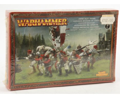 Empire State Troops. Warhammer. Sealed unopened box of Empire State Troops plastic figures. Contains sprues to make 10 figure
