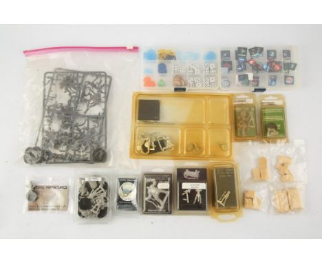 A collection of plastic and white metal Warhammer Citadel Miniatures for Games Workshop. Empire of Man, High Elves and others