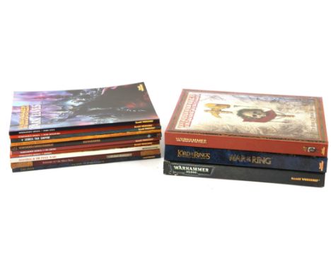 A large collection of hardback and softback Warhammer and Warhammer 40,000 (Warhammer 40k) related books for Games Workshop; 
