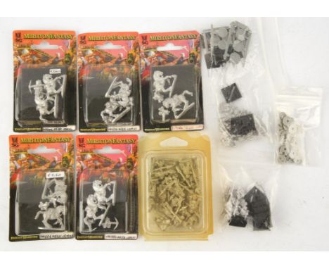 A collection of Warhammer Empire Halfling Archers and Spearmen. Approx. 70. White metal, unpainted (qty). Along with five sea