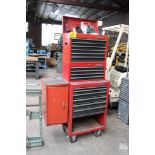 CRAFTSMAN ROLLING TOOL CHEST FIVE DRAWER WITH TWO TOP BOXES AND SIDE CABINET