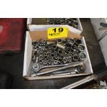 ASSORTED SOCKETS AND SOCKET WRENCHES