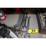 ASSORTED LARGE MACHINE WRENCHES