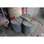 (3) OILY WASTE CANS