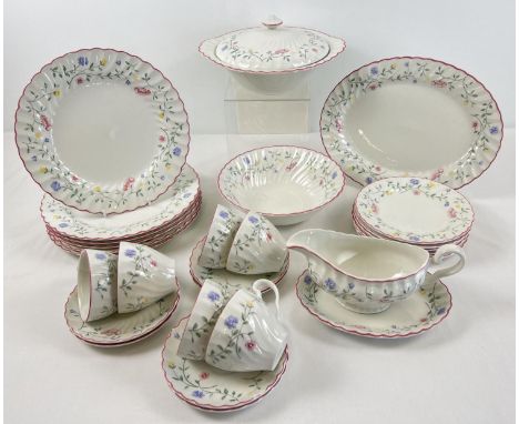 A quantity of assorted Johnson Brothers ceramic dinner &amp; tea ware in "Summer Chintz" pattern. Comprising: 6 cups &amp; sa