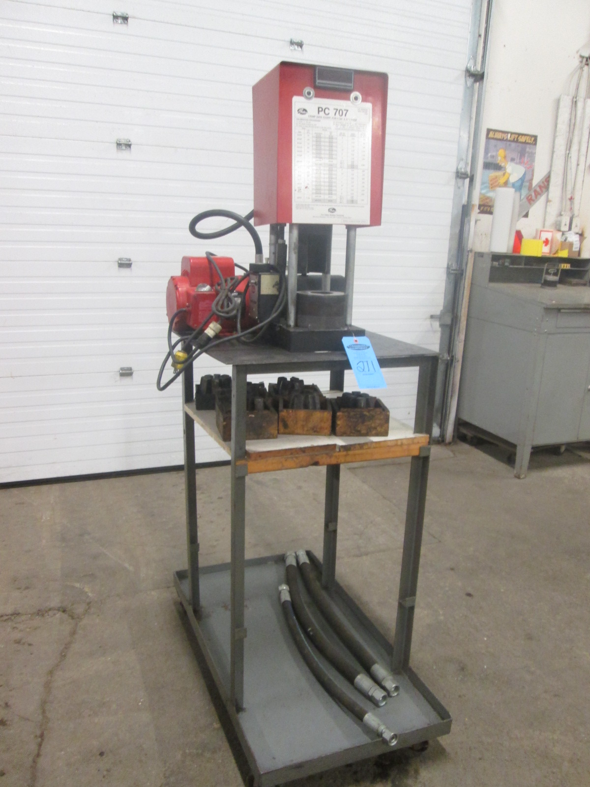 Gates PC707 Hydraulic Hose Crimper complete with 6 crimping dies and
