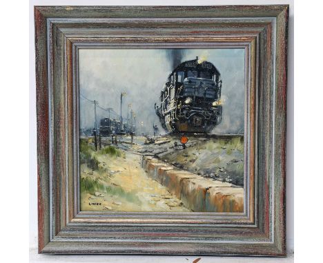 John Lines RBSA (20th century)"8540 East Bound North Carolina"Signed, oil on board, together with a large collection of print