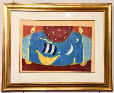 Adam Barsby, Moonlit Followers, signed, inscribed and numbered 24/275 lithograph, 44cm by 64cm; together with another lithogr