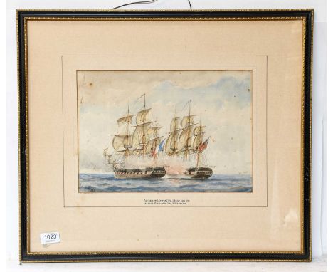 W R Kennedy (19th/20th century) "Capture of La Loire by H M S Anson, Captain Durham October 18th 1798"; "Capture of L' Immort