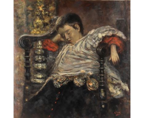 
	
		Manner of Vincenzo Irolli (Italian 1860-1949)
		Portrait of a choir boy
		Oil on canvas
		Bears signature (lower right)
