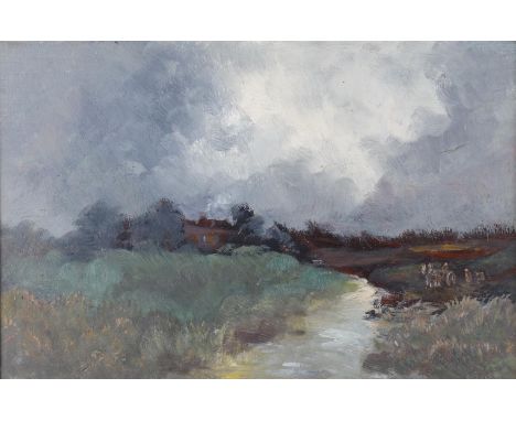 
	
		Robert West Napier (Scottish 1871-1906)
		Sketch- Weather of wind and showers,
		Oil on panel
		Signed with initials RWN