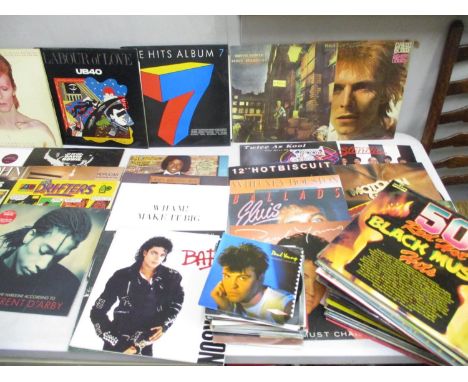 1970s and 1980s records and singles to include David Bowie Space Oddity, Blondie, Wham, Michael Jackson and others 