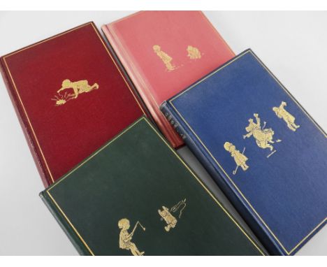 MILNE (A. A.) Now We Are Six; The House at Pooh Corner; When We Were Very Young; Winnie-the-Pooh; first two volumes first edi