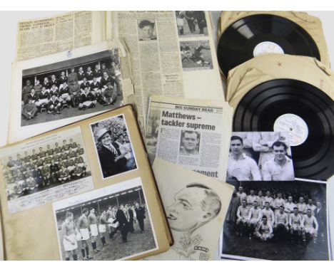 EPHEMERA COLLECTED BY WELSH RUGBY UNION PLAYER JACK MATTHEWS (1920-2012) ON THE 1950 BRITISH LIONS TOUR OF AUSTRALIA &amp; NE