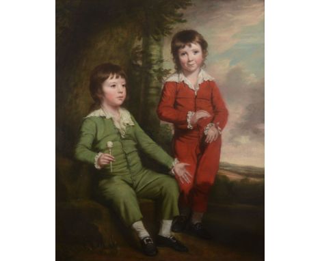 Portrait of the Masters Blair: Charles and Henry Blair, the Children of Charles Blair and Lady Mary Fane Oil on canvas Signed