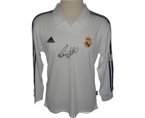 Roberto Carlos Real Madrid Autographed 2021-22 Home Jersey