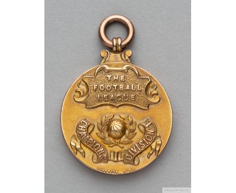 Tom Wilson 9ct gold Division 1 League Championship Winners medalthe obverse inscribed THE FOOTBALL LEAGUE, CHAMPIONS DIVISION