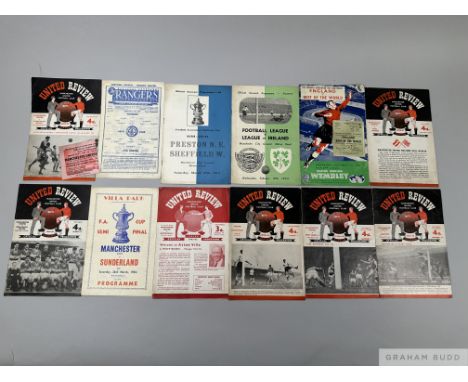 Nice collection of late 1940s to 1960s match programmesincluding Manchester United, Manchester City, Blackpool, Bury etc., in