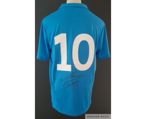 Maradona signed Napoli 1989-90 replica home shirt, size XL, in excellent condition with Mars sponsor to front, Diego has sign