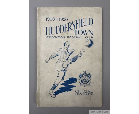 Huddersfield Town Official Handbook 1908-1926over 100 pages, the football club's first published history as well as a handboo