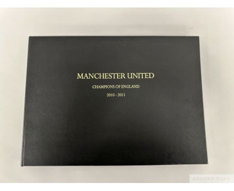 Manchester United Champions of England,  2010-2011, season review book autographed by Alex Fergusoncontaining 136 pages of co