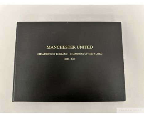 Manchester United Champions, 2008-2009, season review book autographed by Alex Fergusoncontaining 152 pages of colour photogr