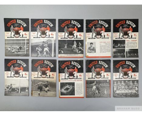 Complete run of Manchester United home league match programmes, 1956-57including R.S.C. Anderlecht, 26th September, Borussia 